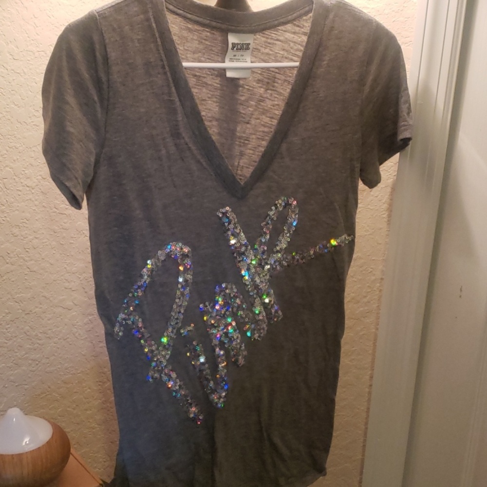 Victoria's secret "pink" sequence xs tee